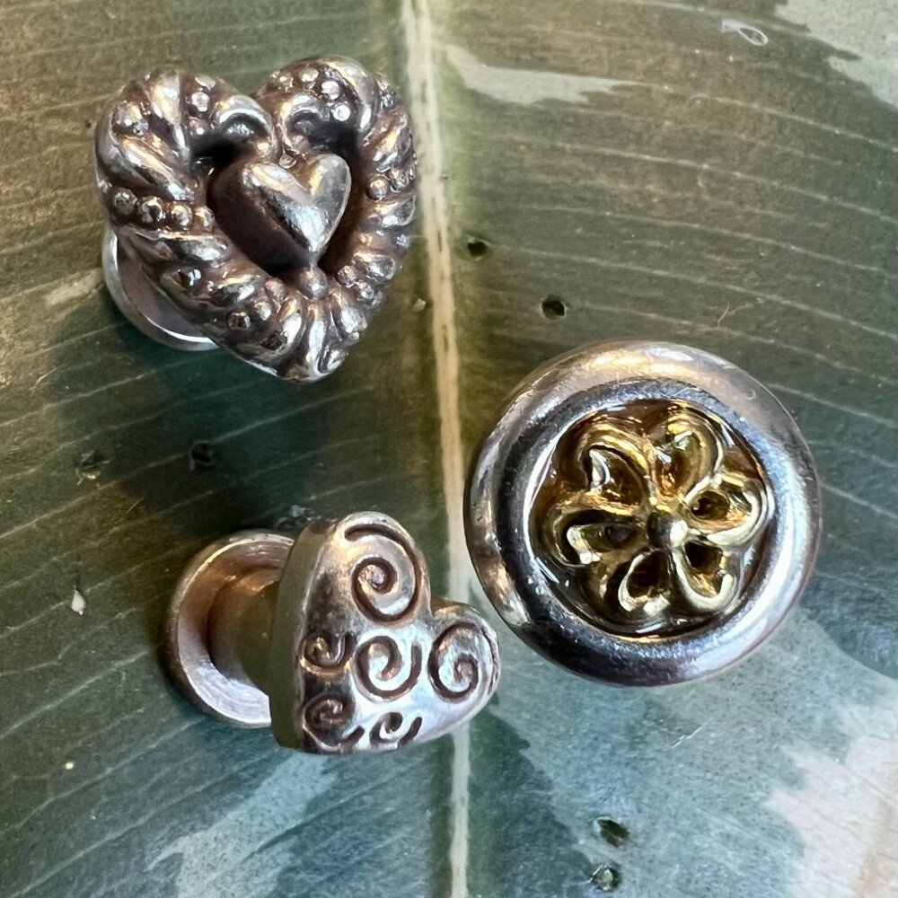 Vintage Brighton Thumb Tacks / Push Pins (3) + Gift Bag